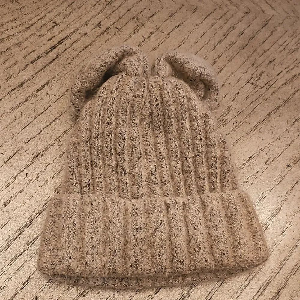 BCBGeneration Kids Tan Knit Beanie with Ears 2-4T